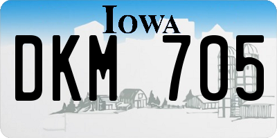 IA license plate DKM705