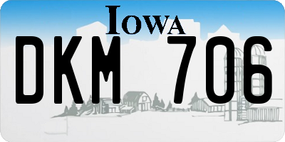 IA license plate DKM706