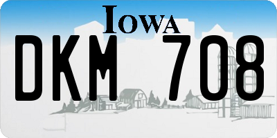 IA license plate DKM708