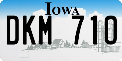 IA license plate DKM710