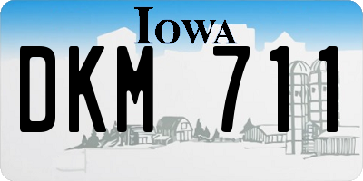 IA license plate DKM711