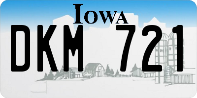 IA license plate DKM721