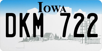 IA license plate DKM722