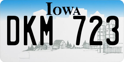 IA license plate DKM723