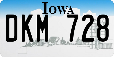 IA license plate DKM728
