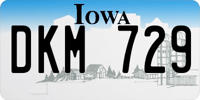 IA license plate DKM729