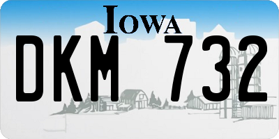 IA license plate DKM732