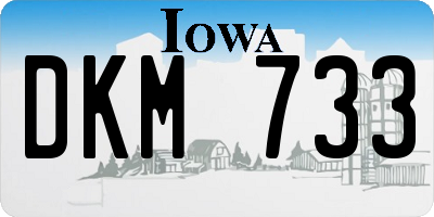 IA license plate DKM733