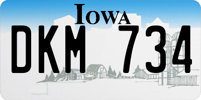 IA license plate DKM734