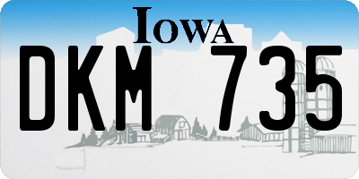 IA license plate DKM735