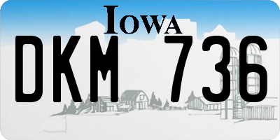 IA license plate DKM736