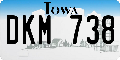 IA license plate DKM738