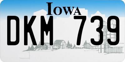IA license plate DKM739