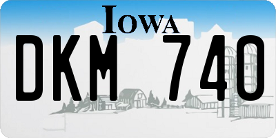 IA license plate DKM740