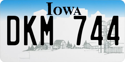 IA license plate DKM744