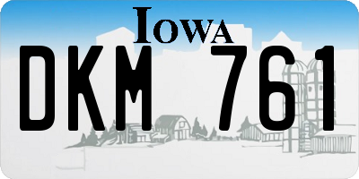 IA license plate DKM761