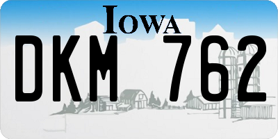 IA license plate DKM762