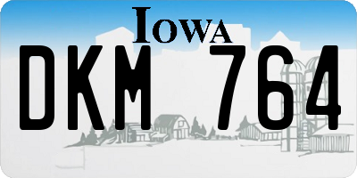 IA license plate DKM764