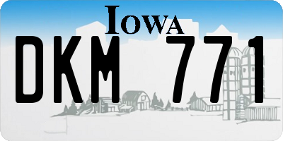 IA license plate DKM771