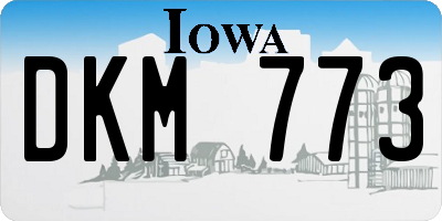 IA license plate DKM773