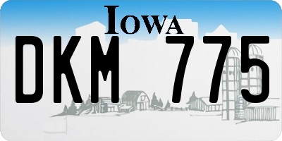 IA license plate DKM775
