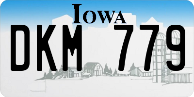 IA license plate DKM779