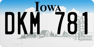 IA license plate DKM781