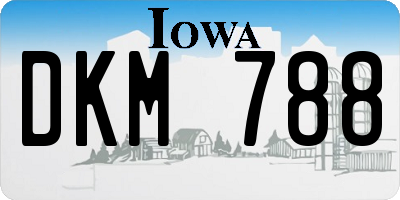 IA license plate DKM788