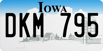 IA license plate DKM795