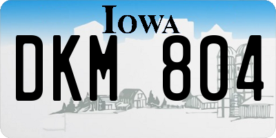 IA license plate DKM804