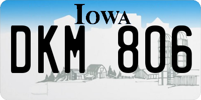 IA license plate DKM806