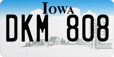 IA license plate DKM808