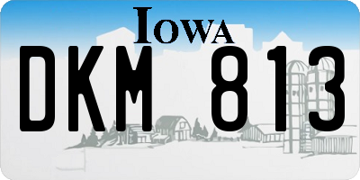 IA license plate DKM813