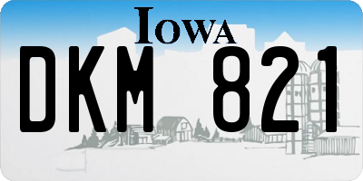 IA license plate DKM821