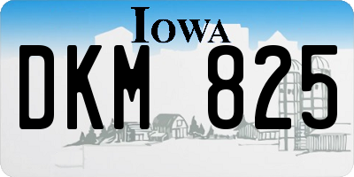 IA license plate DKM825