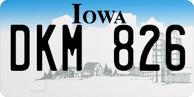 IA license plate DKM826
