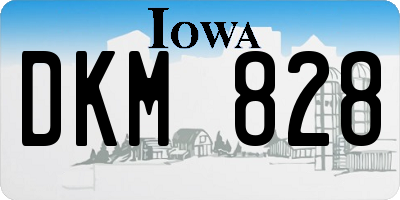IA license plate DKM828