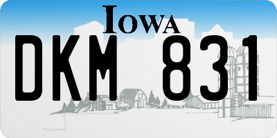 IA license plate DKM831
