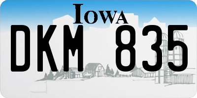 IA license plate DKM835