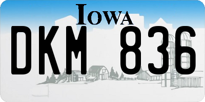 IA license plate DKM836