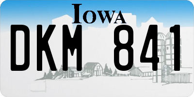 IA license plate DKM841