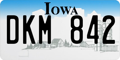 IA license plate DKM842