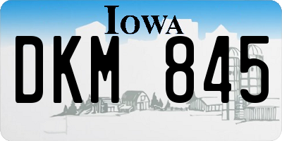 IA license plate DKM845