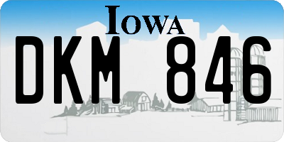 IA license plate DKM846