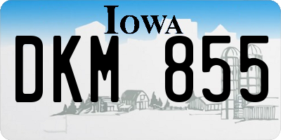 IA license plate DKM855