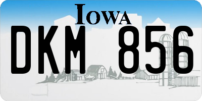 IA license plate DKM856