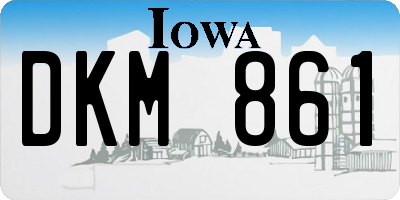IA license plate DKM861