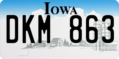 IA license plate DKM863