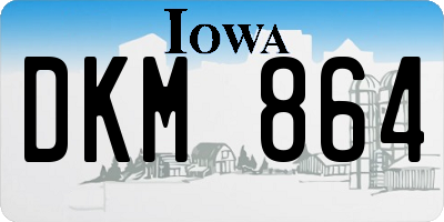 IA license plate DKM864