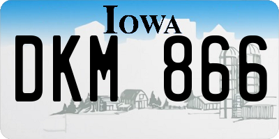 IA license plate DKM866